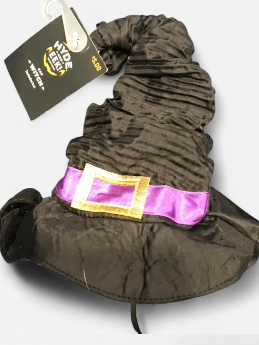 Hyde & EEK! Black Witch Hat with Purple Belt - Cat Costume Accessory